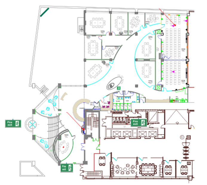 a floor plan our our Liverpool office client suite